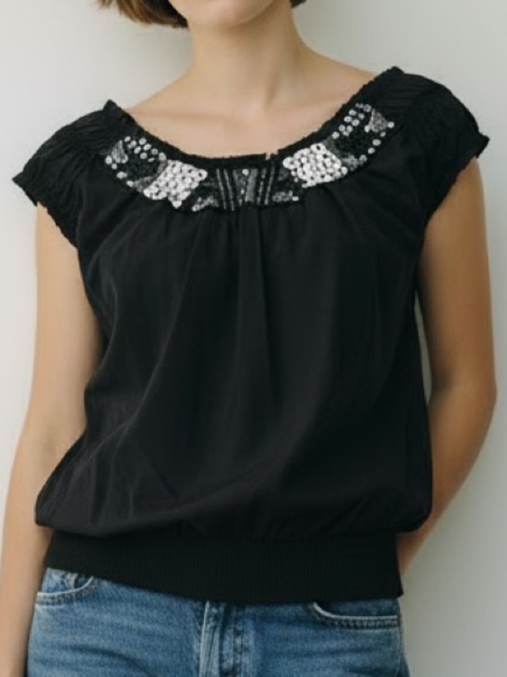 Express black top with trim